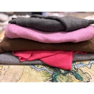 100% Cashmere Sweaters Lot of 9 Flawed Bundle Crafters Cutters Fabric DIY Multi